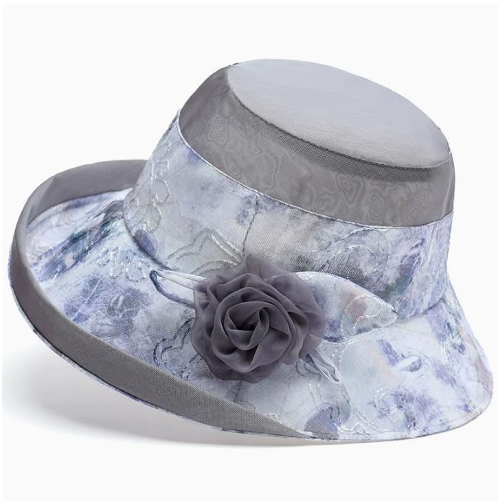 Summer Hats For Women Flower Thin Bucket Hat Breathable Casual Sun Hat Sunshade Sunhat Mother Gift