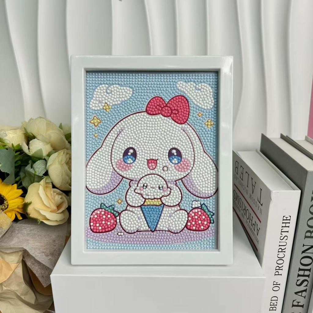 Children'S Diamond Painting Framed Handmade Diy Material Bag Sanrio Diamond Paste Painting Concentration Toy