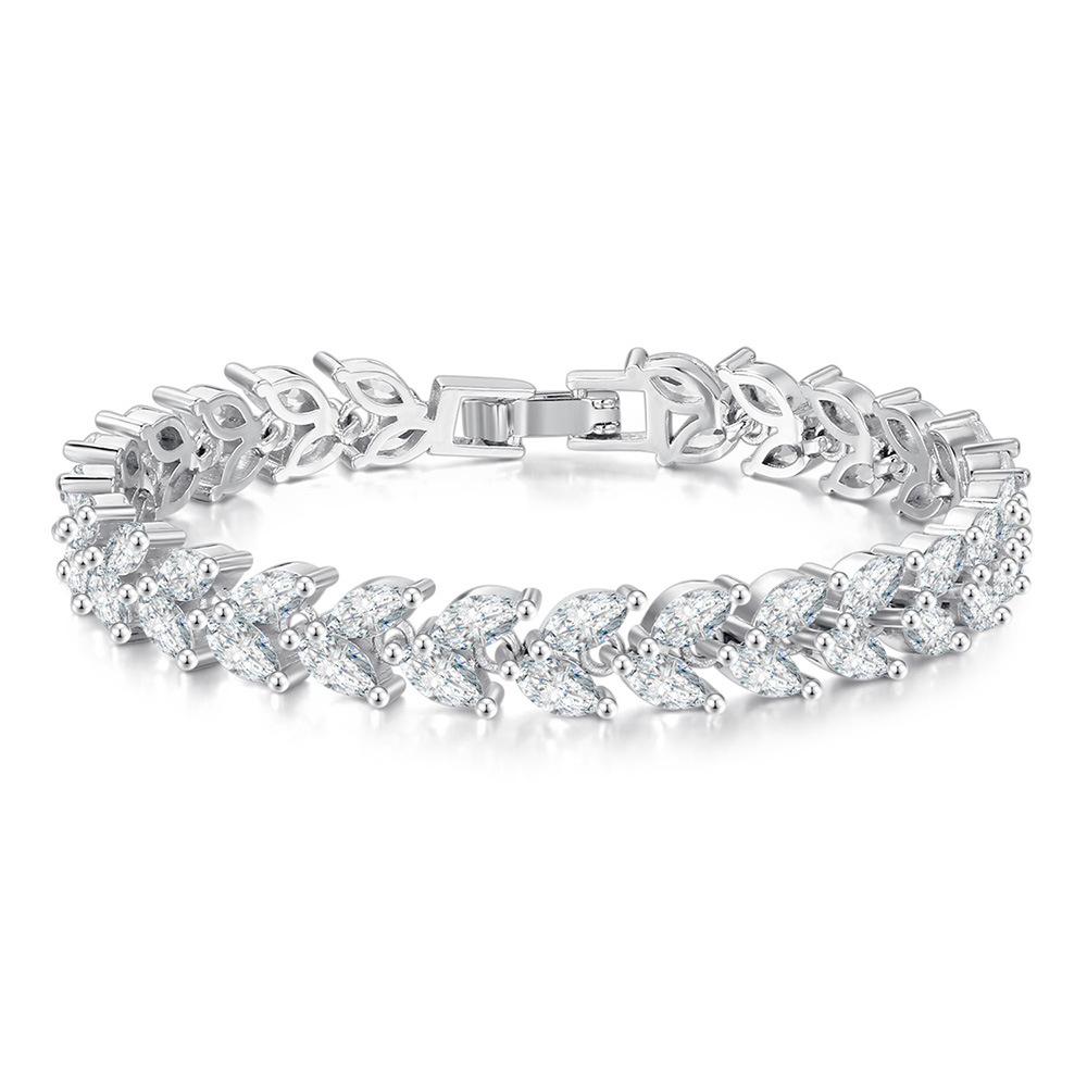 Popular Heavy Industry Horse Eye Stone Bracelet Women'S Light Luxury Full Of Diamonds Crystal Zircon Jewelry