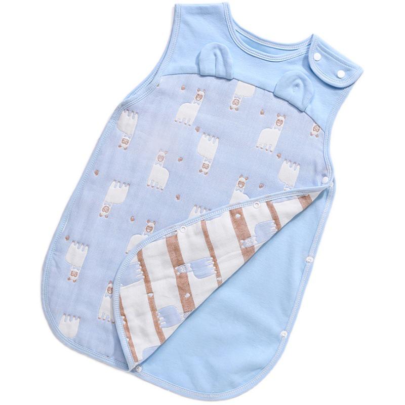 Pure Cotton Baby Sleeping Bag - All-Season Quilted Anti-Kick Blanket for Newborns