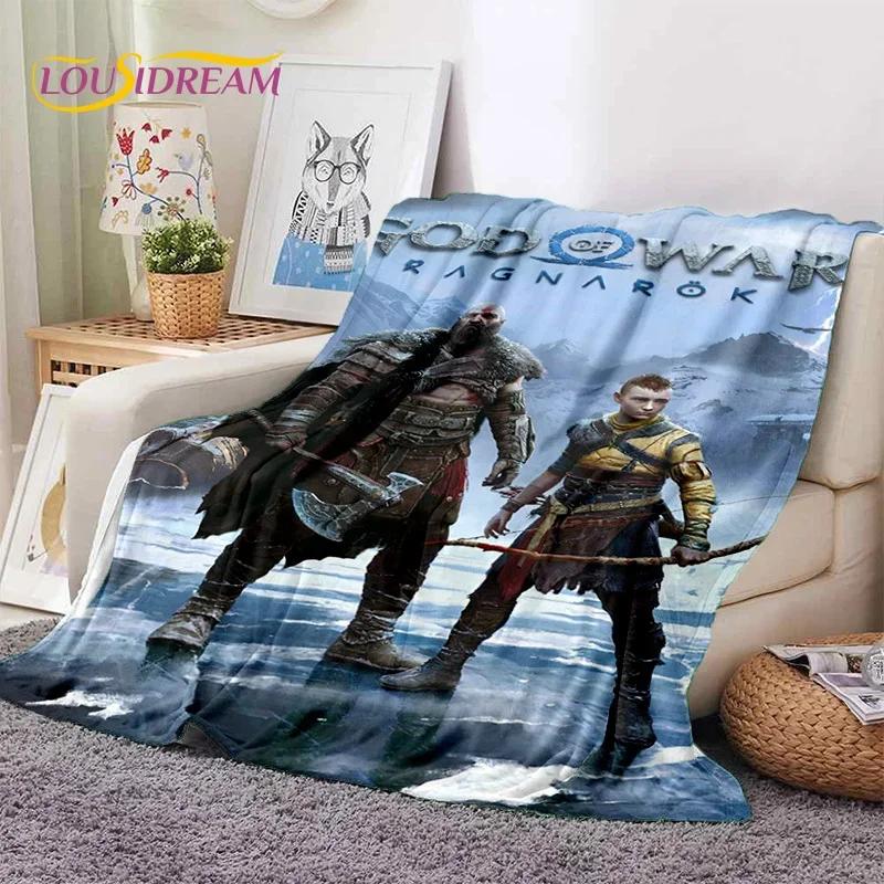 God of War Games Kratos animacinių filmų minkšta flanelinė antklodė lovoms miegamojo sofos piknikui, užklota antklodė lauko laisvalaikio dovanoms