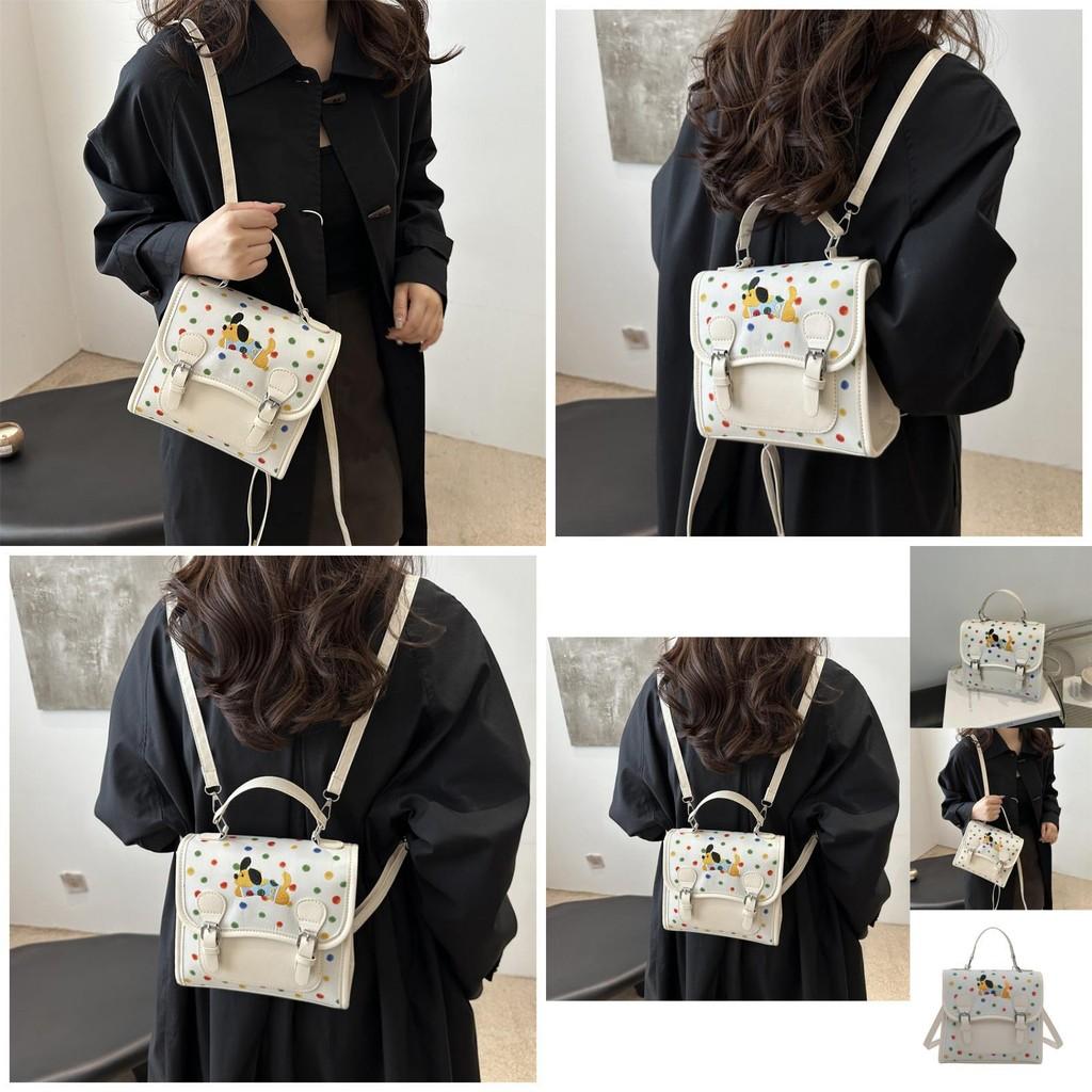 Stylish White Cartoon Large Capacity Square Bag For Women Casual Daily Use