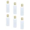 MYOC White Cosmetic Grade HDPE Golden Flip-top Cap Refillable & Reusable Portable Container Empty Storage Bottle for Preparations of Shampoo Massag