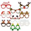Christmas Gifts for Adults, Children, Toys, Santa Claus, Snowman, Glasses, Christmas Decoration Glasses, 3D Paper Glasses (set of 9)