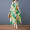 Women's Loose Chiffon Mid Length Dress Long Skirt