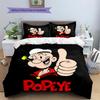 Popeye the Sailor Man  Pattern Bedding Quilt Set  Home Decoration  Gift (1 * Duvet Cover + 2 * Pillowcase  Without Core)