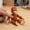3D Printed Gorilla Toy Mini Figurine with Articulated Joints, Small Desktop Ornament Stress Relief Toy, Creative Cute Animal Model Gift for