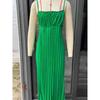 In Stock 2025 Summer New Arrival Europe and America Cross Border Suspender Skirt Women's Clothing Sexy Silm Elegant Pleated Dress Women's