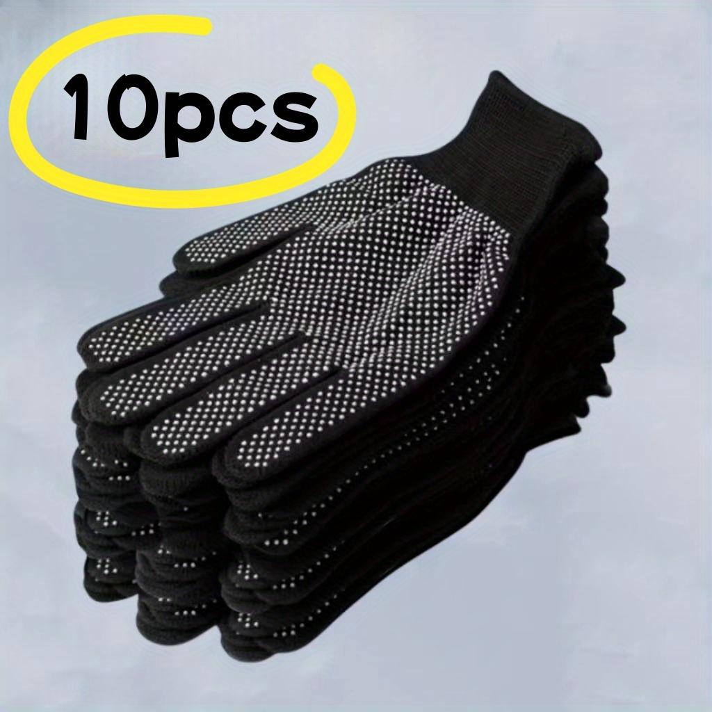 [Wear-Resistant Gloves] 10pcs Wear-Resistant Cycling Gloves | Outdoor, Driving, Delivery, Nylon Bead, Breathable чёрный