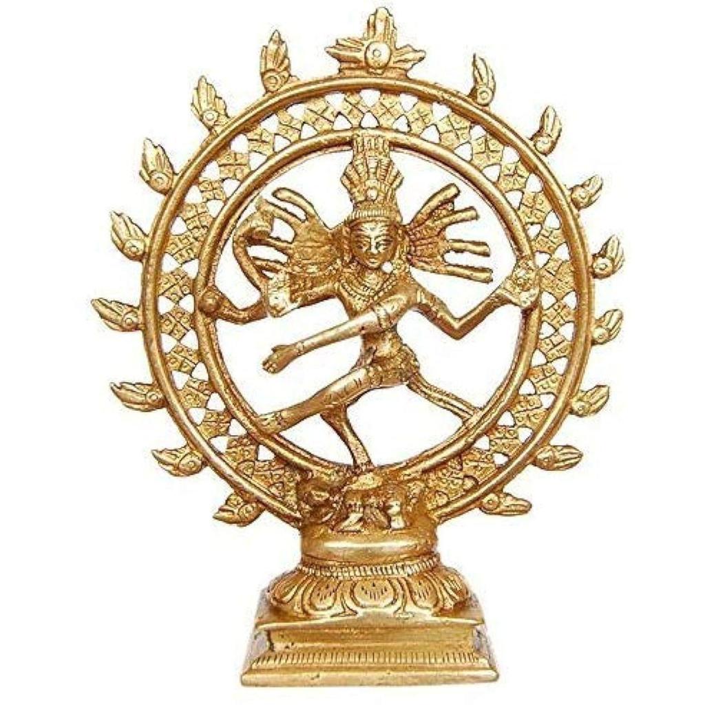 Metal Brass Natraj Statue |Lord Shiva Dancing Natraj/Nataraja Statue| Decorative Sculpture |Religious Idol(Size-5 Inch)