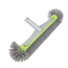 17.5 Inch Pool Brush Head, Wall, Floor, Corner and Tile Brush with 7 Rows of Premium Nylon  , Aluminum Frame with EZ Clip for Pools and