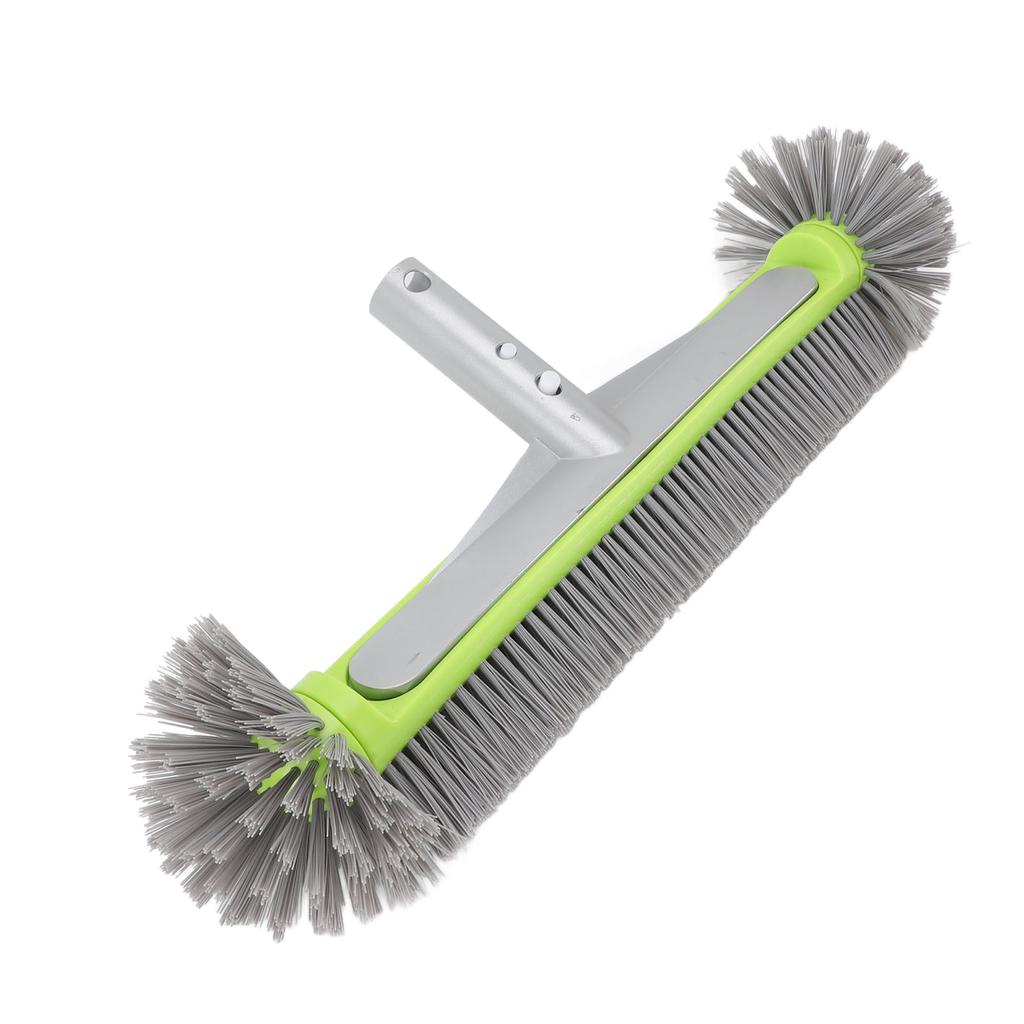 17.5 Inch Pool Brush Head, Wall, Floor, Corner and Tile Brush with 7 Rows of Premium Nylon  , Aluminum Frame with EZ Clip for Pools and