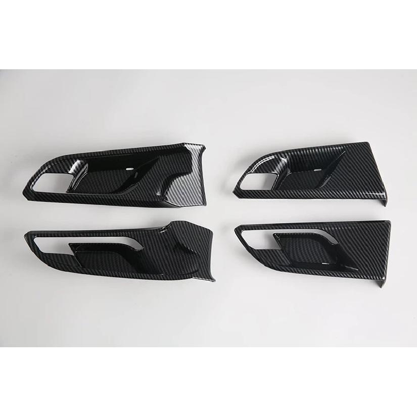 For MG 3 MG3 2024 2025 2026 Carbon Fiber Style Inner Door Handle Cover Catch Bowl Trim ert Bezel Frame Garnish