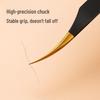 Stainless Steel Black Gold Feather Dolphin Tweezers for Beauty and Manicure