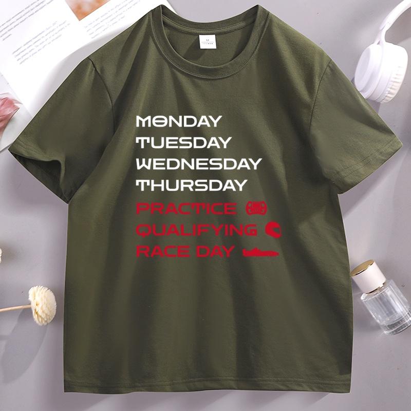 Funny Race Day Racing Graphic T Shirts Women Casual Crewneck Cotton Short Sleeve Tshirt Pullover Soft Breathable Tshirt Clothes