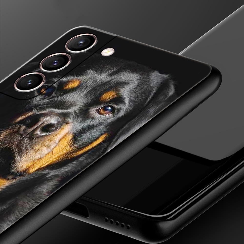 Rottweiler Dog Case For Samsung Galaxy S24 S23 S22 S21 Ultra S20 FE 5G S10 S9 Plus S10E S8 Note 10 20 Silicone Black Phone Cover