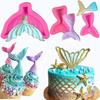 Mermaid Tail Cake Pan Under The Sea Silicone Mold For Baby Shower Birthday Party Chocolate Candy Cupcake Topper Decoration Tools