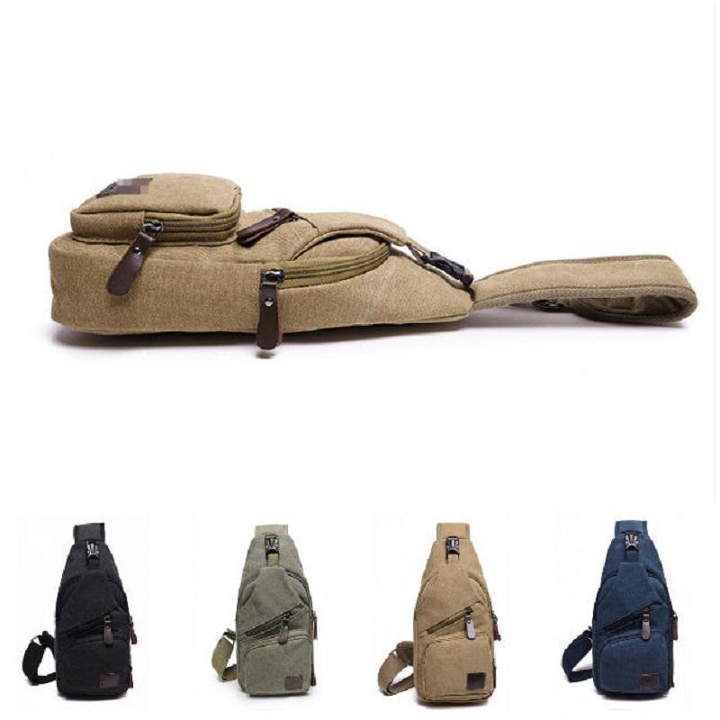 Backpack Shoulder Mens Chest Satchel Canvas Crossbody Satchel Pouch Fashion Man