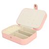Travel Jewelry Box Portable Mini Jewelry Storage Box Double Layer PU Leather Jewelry Organizer for Earrings Rings