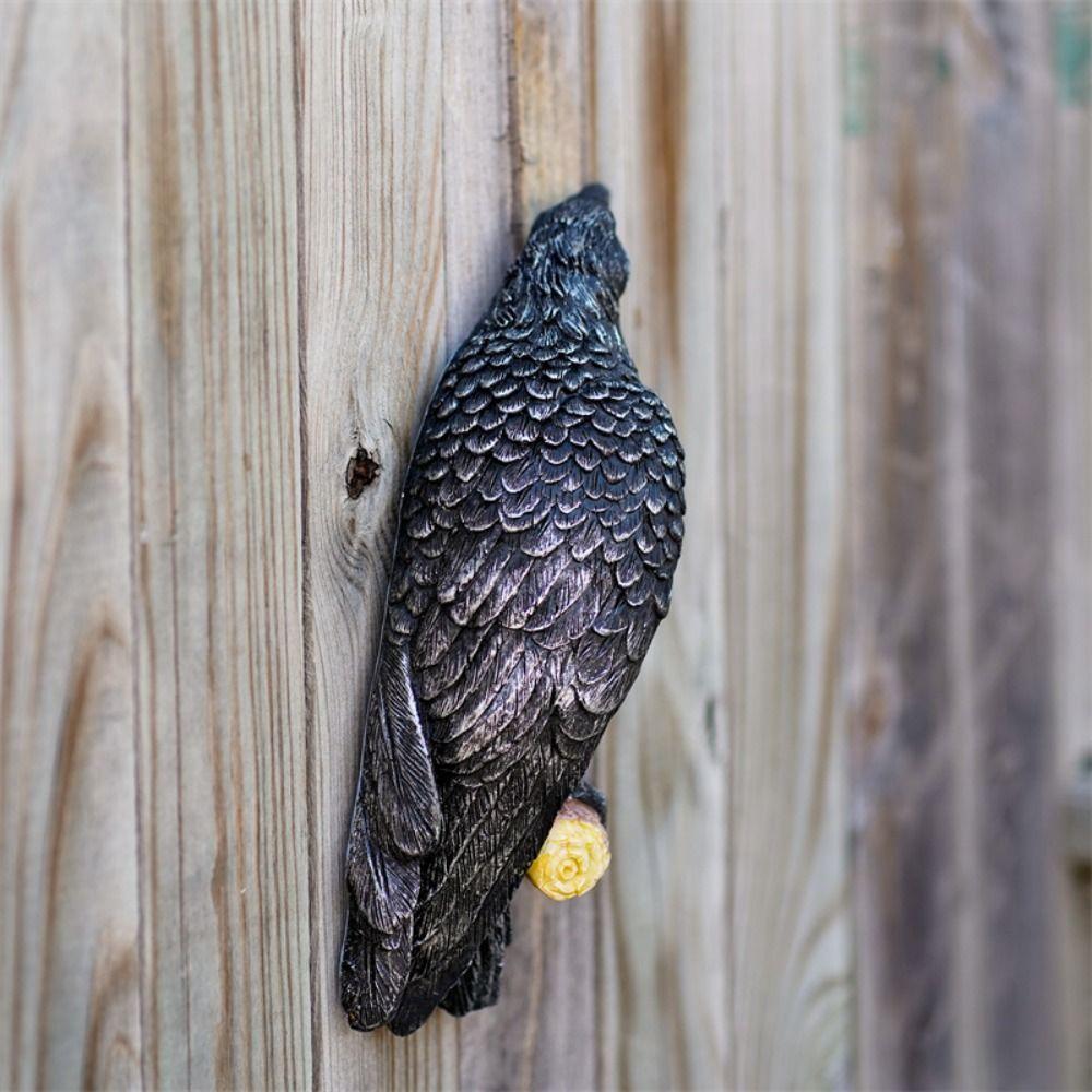 Black Raven Statue Resin Bird Statue Creative   Home