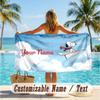 Custom Text Beach Towel, Soft Absorbent Swimming Multi-use TowelSnoopy Peanuts