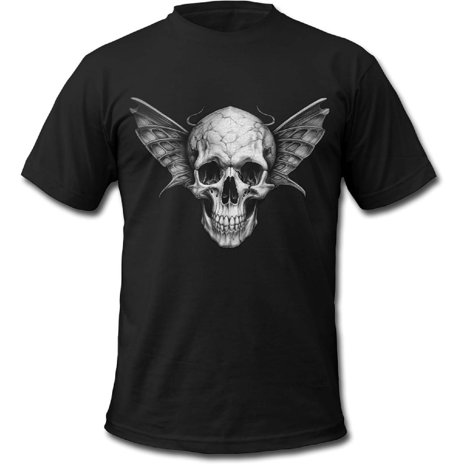 

Bands and Bones Butterfly 1 Skull Gothic Men s T-Shirt XXXXXL різнокольоровий