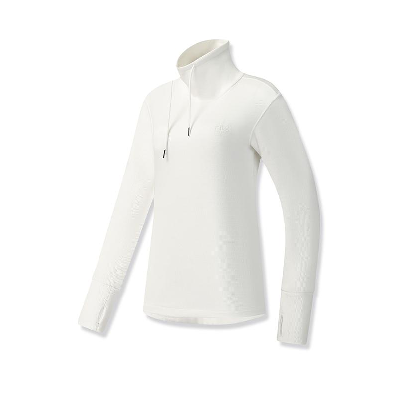 

Fila Городской стиль, мода, спорт, кэжуал, простой стиль, дышащий, эластичный, трикотажная футболка с высоким воротом, женский топ, белый A11W548209FWT S