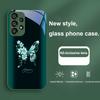 Verde Mariposa Pentru Samsung Galaxy Note 8 9 S10 Plus S20 S21 FE S23 Ultra A70 72 73 50 51 52 53 Carcasă Telefon din Sticlă Călită