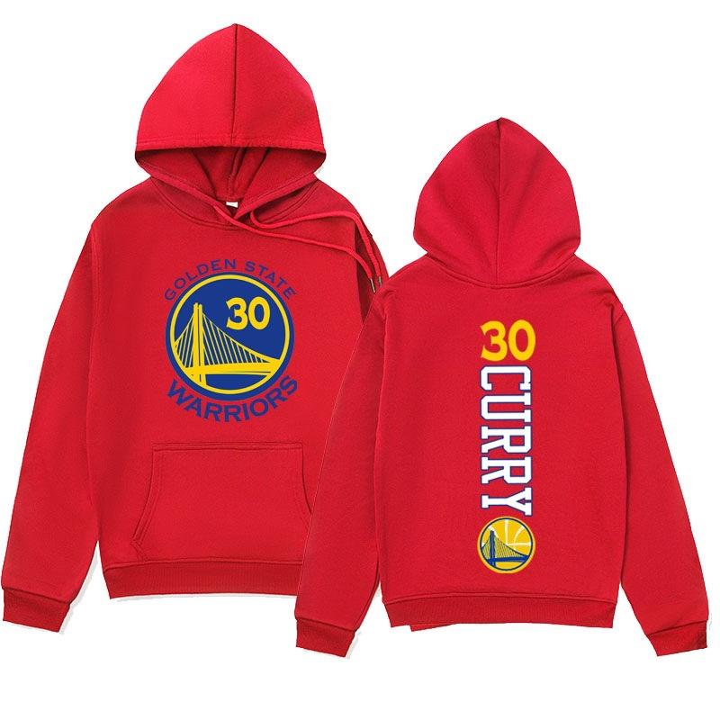 Herbst Winter Golden State Warriors Stephen Curry #30 Bedruckte Hoodies Lässig Warm Sport Langärmelig Herren und Damen Unisex Kapuzensweatshirts