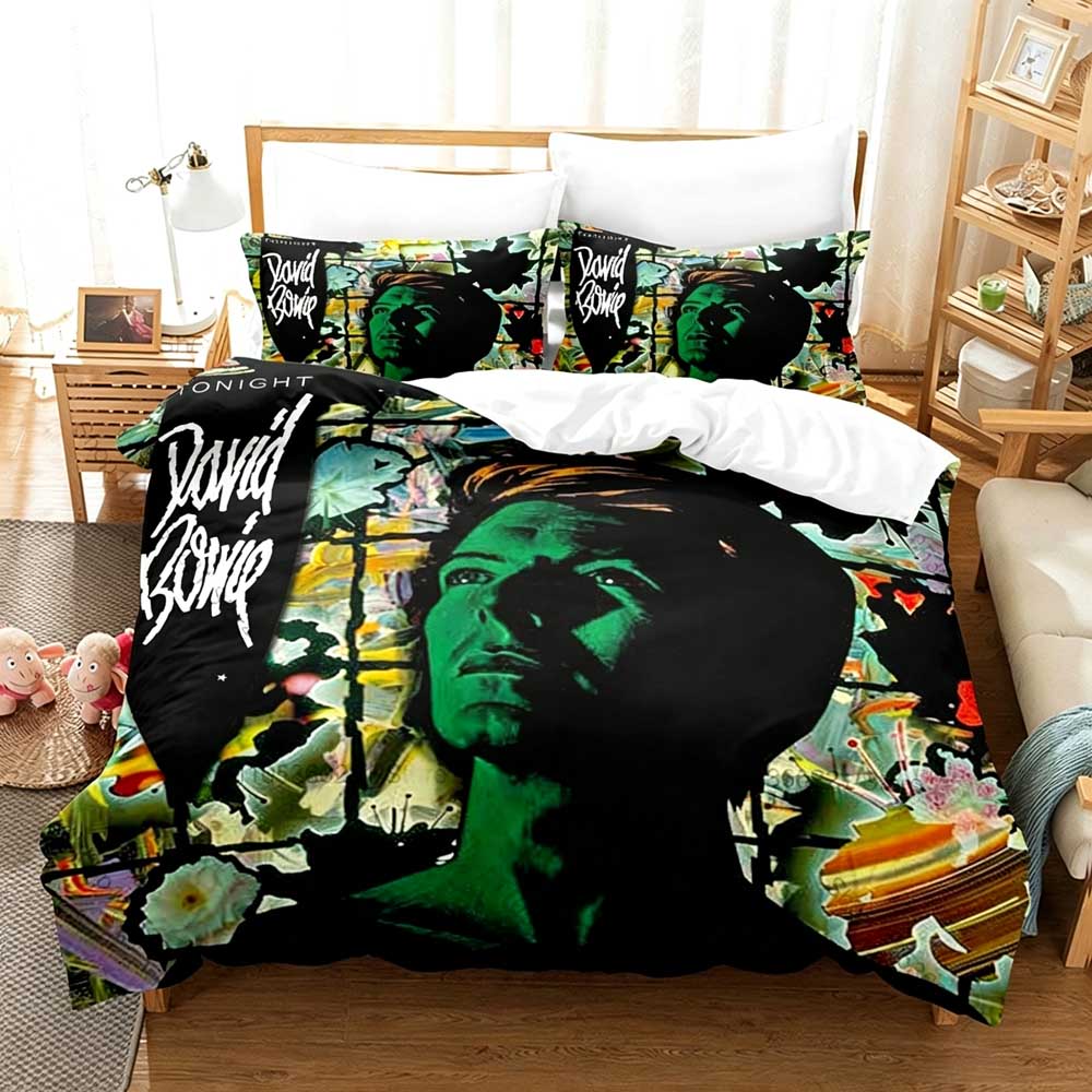 Davids Bowied English Singer Actor Bedding Set  Home Duvet Cover Bedding Throws For Couch Bed Warm Soft Bedspread