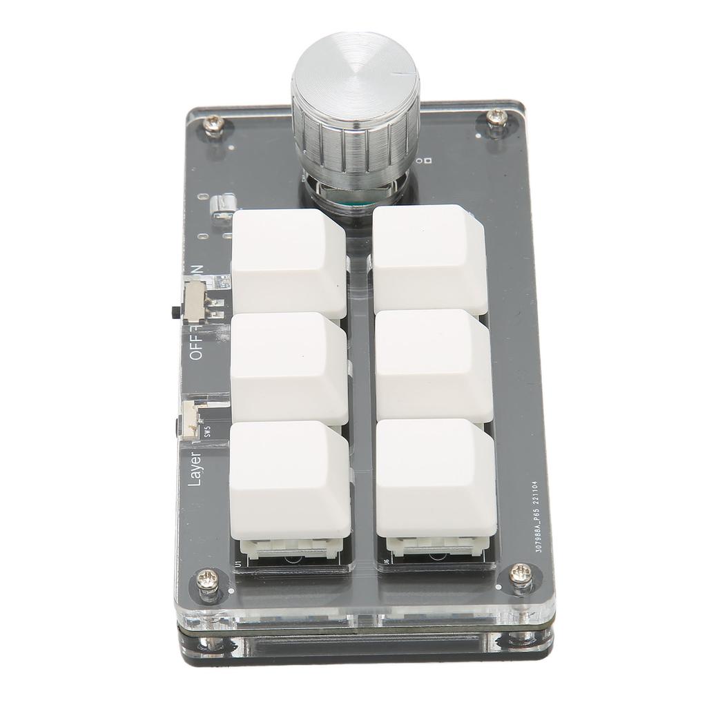 6 Key Keypad with Knob Blue Wired USB Wireless Dual Mode Connection Programmable Mechanical Keyboard