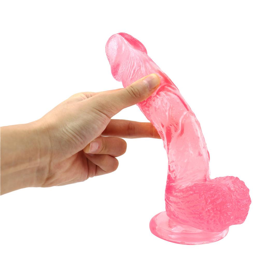 Pink Dildo Anal Masturbator Fun Convenient G-spot Masturbation Excellent Flexibility Female G-spot Masturbator Dildo for Lesbian