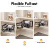 14 In Full Extension Blind Corner Pull Out, Cabinet Organizer Swing Out Tray, 2 Tier Magic Corner Lazy Susan Storage Solution