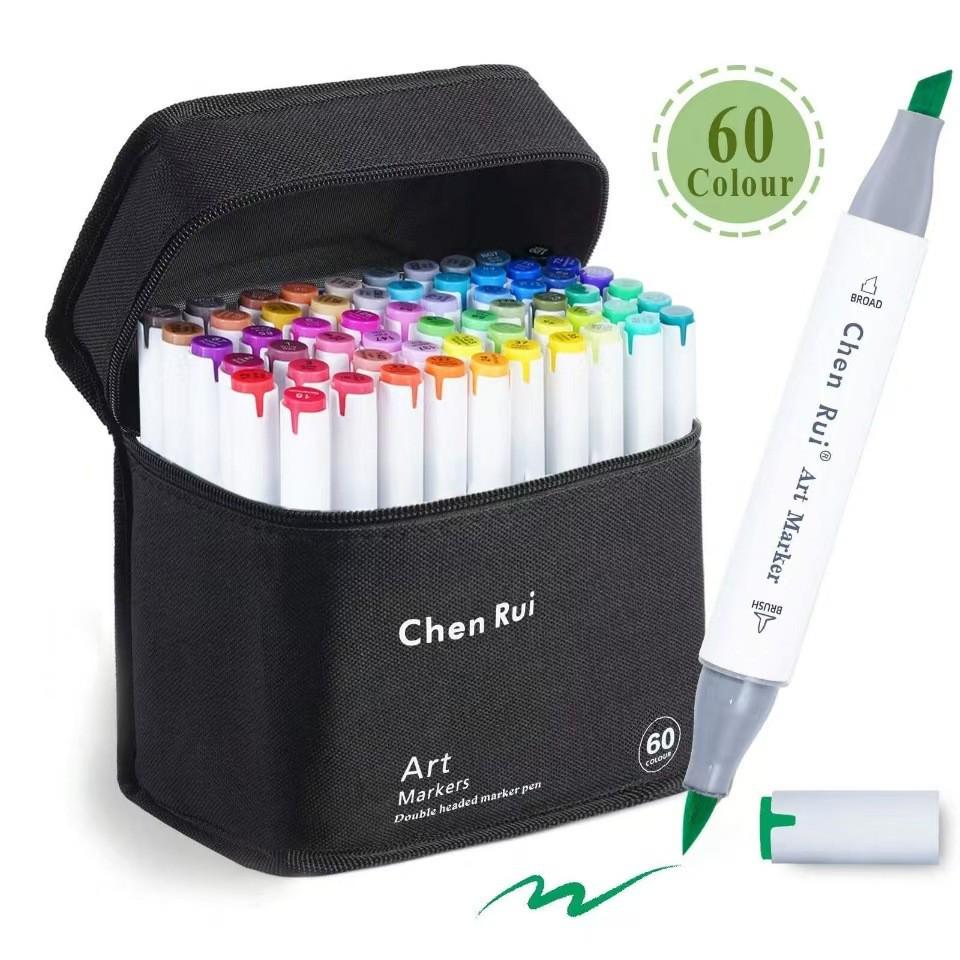 ChenRui Dual-Tip Watercolor Marker Pen Set for Students and Children