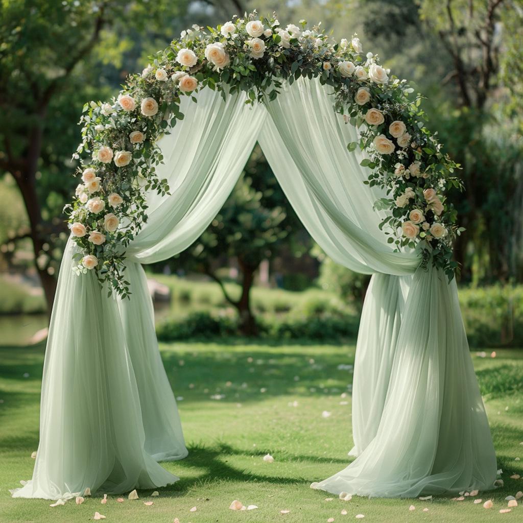 10/5/3/2/1M Wedding Tulle Backdrop Curtains,Sheer Backdrop Curtains,Birthday Party Baby Shower,Photography Backdrop Decoration