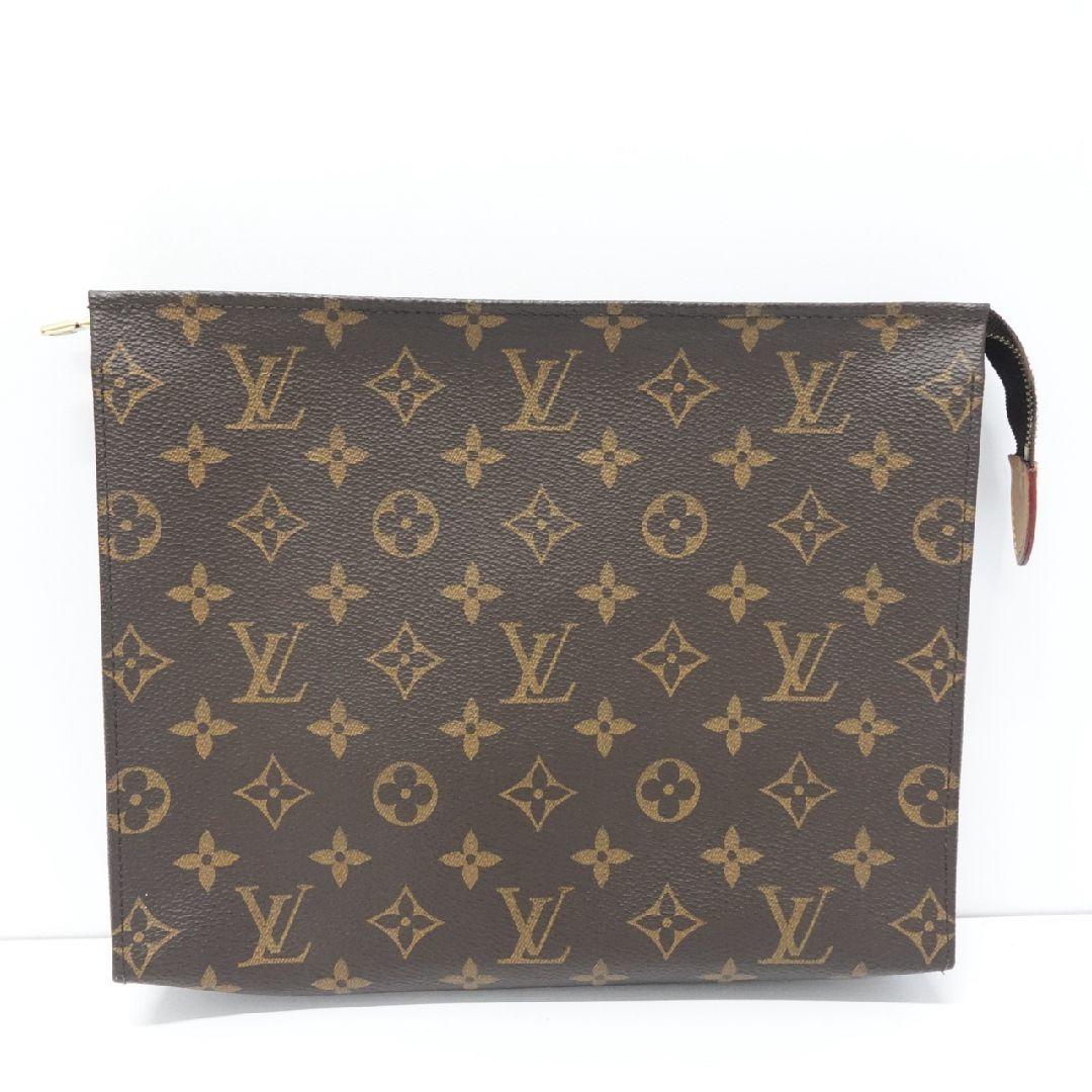 [Pre-Owned] Louis Vuitton Poche Toilette Gm  Brown Monogram Canvas  - Excellent #1JA4R7V ONE SIZE