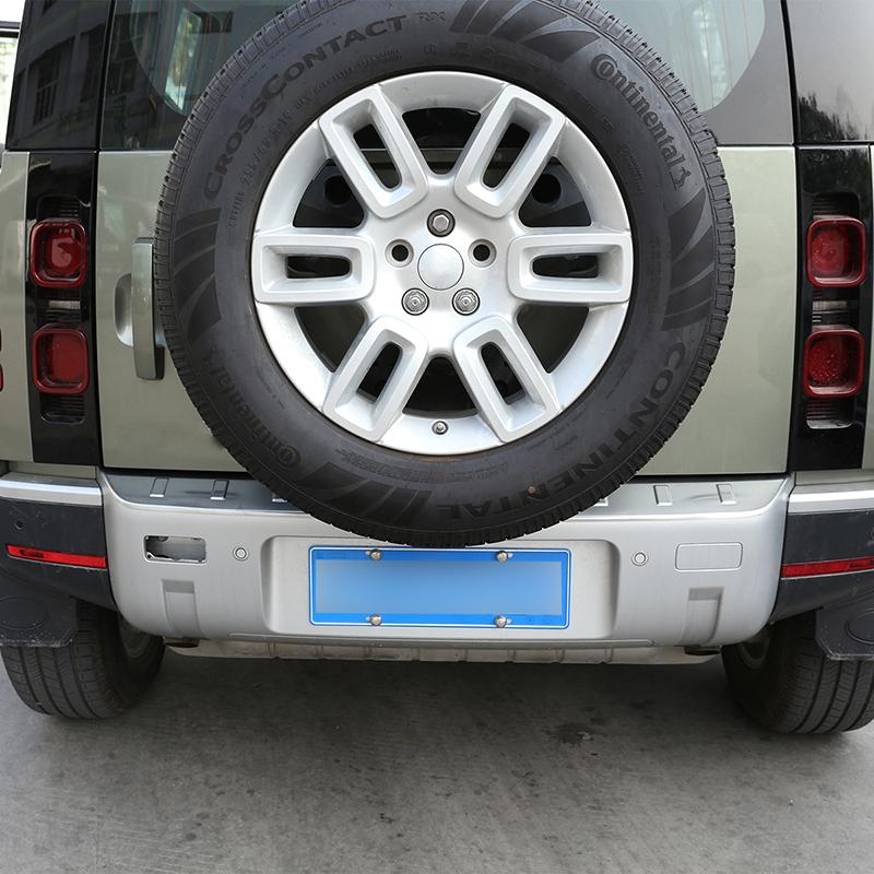 Stainless Steel For Land Rover Defender 110 -2024 External Rear Bumper Guard Plate Protect Cover Accessories Black and Silve