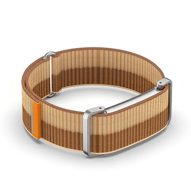 Metal Protective Case Nylon Strap For Fitbit Air Ultra-Slim Feather-Light Breathable Quick Release Replacement Wrist Band