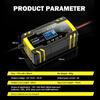 12V/8A 24V/4A Full Automatic Car Battery Charger Pulse Repair FOXSUR Car Motor Truck AGM Lead-acid LCD Display Automatic Battery Charging FBC122408D