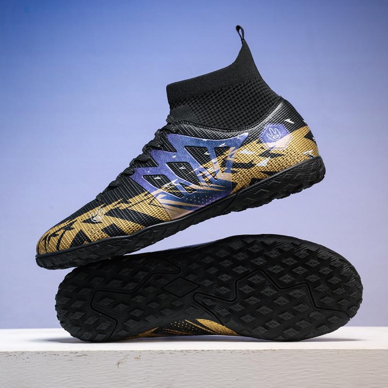 

2025 new European Cup high-top football shoes men s and women s nail breaking competition students men s and women s training artificial grass sneake 45