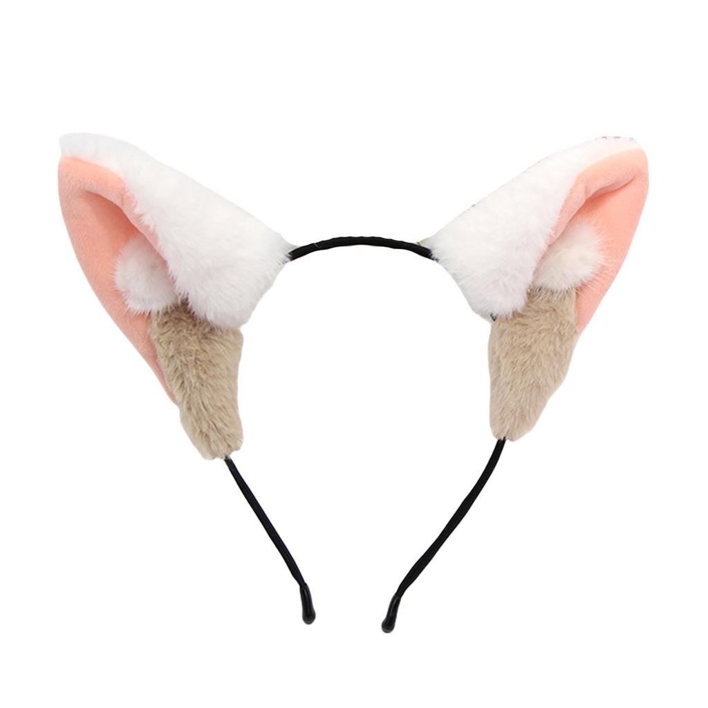 Welpenohren Haarband Foto-Requisiten Felliger Haarreif Stirnband Party Kopfschmuck Lustige Stirnbänder für Musikfestival