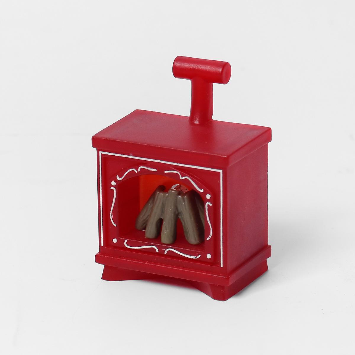 

LED Mini Luminous Simulation Small Fireplace Dollhouse Accessories Creative Home Decorations Ornaments Electronic Candle Light красный