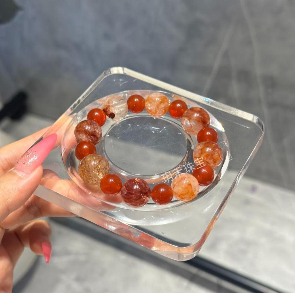 Xihuo Red & Yellow Tiger Eye Crystal Bracelet - Perfect Gift for Girlfriend or Best Friend