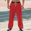 Men's Drawstring Casual Pants All Breathable Men Drawstring Vintage Patchwork New Men's Loose Straight Drawstring Pants