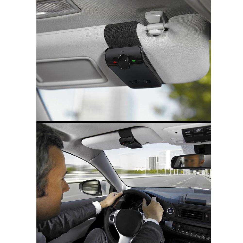 Car Bluetooth Handsfree Speakerphone Kit Sun Visor Clip Built In Speaker Auto Music Player