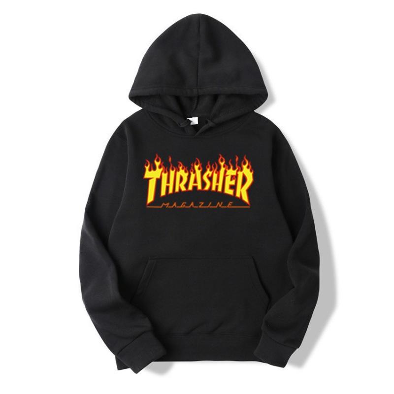 THRA Flame European and American Men's Male Couple Hooded Top Slim-fit Men's Sweater