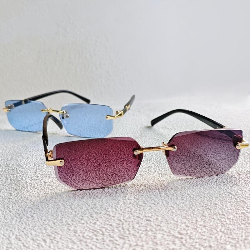 7 Piece Frameless Fashion Glasses Set With Simple Rectangular Lenses Fashion Glasses For Both Men And Women