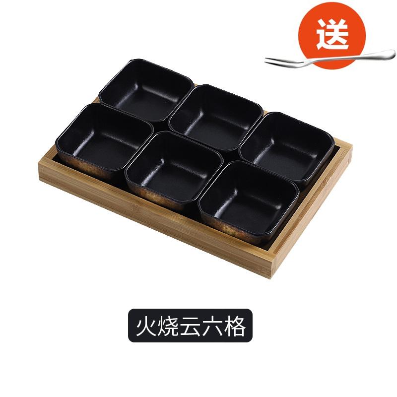 Kreativní keramická mřížková mísa na ovoce, talíř na svačinu, servírovací tác, japonská malá miska s podnosem, domácí stolní tác na sušené ovoce a svačiny