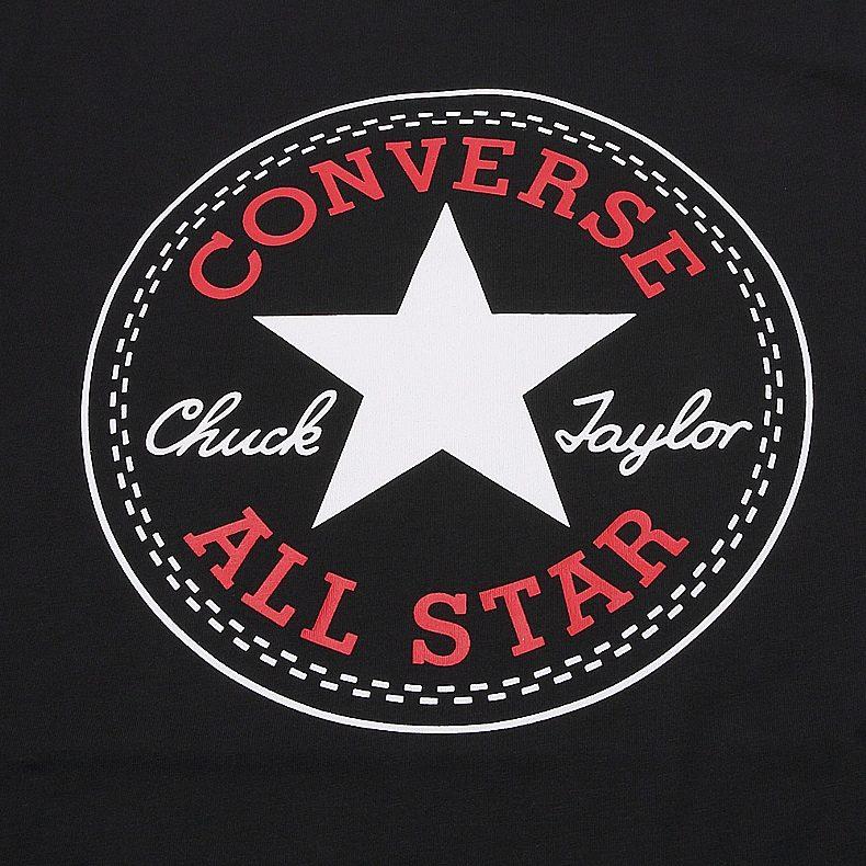 Converse T Shirts Men's Black Crew Neck Moderate Straight Fit 10007862-A01