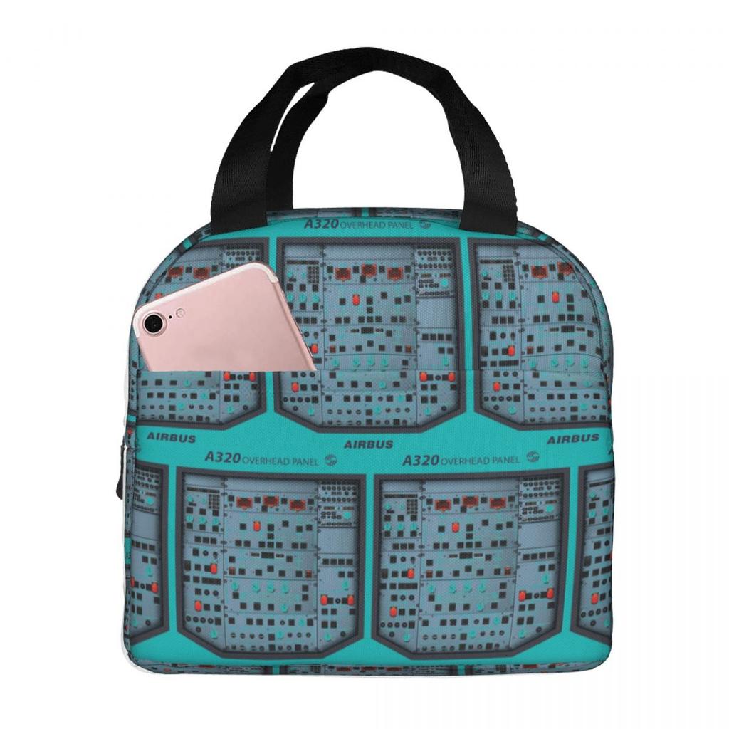 AIRBUS A320 OVERHEAD PANEL Insulated Lunch Bag for Kids School Cooler Thermal Food Box Tote Portable Lunch Boxes Container